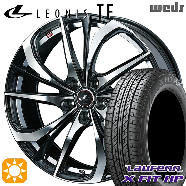 【取付対象】アウトランダー デリカD5 225/55R18 98V ラウフェン X FIT HP LA41 Weds レオニス TE PBMC (パールブラック ミラーカット) 18インチ 7.0J 5H114.3 サマータイヤホイールセット ｜トレッド新横浜師岡店