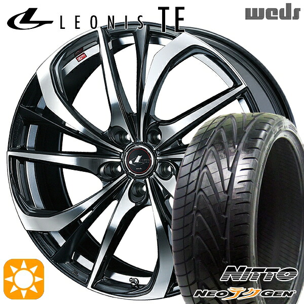【取付対象】225/30R20 85W ニットー NEOテクGEN Weds レオニス TE PBMC (パールブラック ミラーカット) 20インチ 8.5J 5H114.3 サマータイヤホイールセット |トレッド新横浜師岡店