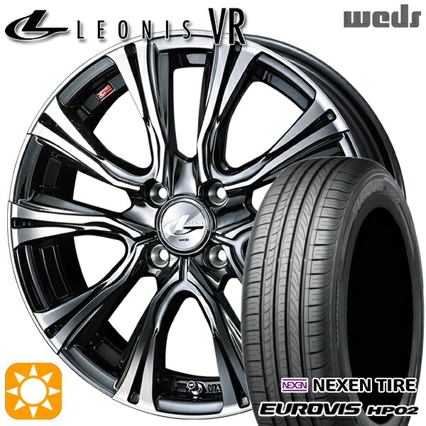 【取付対象】165/65R15 ネクセン ロードストーン ユーロビズ HP02 Weds レオニス VR BMCMC 15インチ 4.5J 4H100 サマータイヤホイールセット