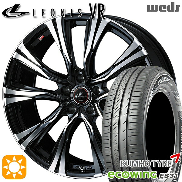 【取付対象】170シエンタ 185/60R15 84H クムホ エコウィング ES31 Weds レオニス VR PBMC 15インチ 6.0J 5H100 サマータイヤホイールセット ｜トレッド新横浜師岡店