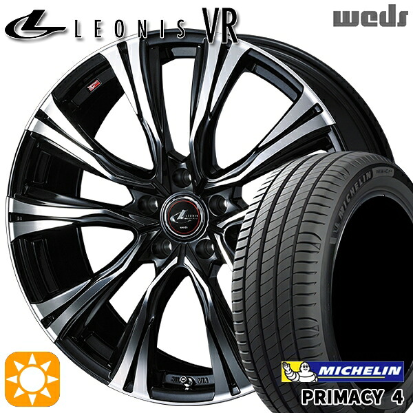 【取付対象】185/60R15 88H XL ミシュラン プライマシー4 Weds レオニス VR PBMC 15インチ 6.0J 5H100 サマータイヤホイールセット