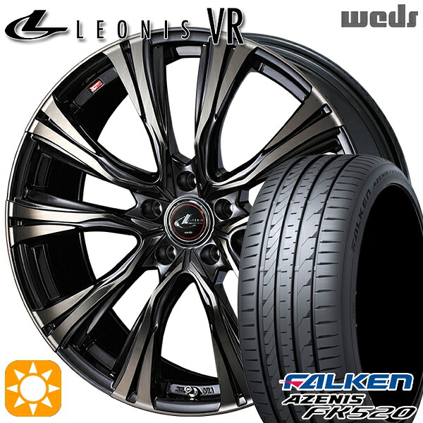 【取付対象】225/55R19 99W ファルケン アゼニス FK520 Weds レオニス VR PBMC/TI 19インチ 7.5J 5H114.3 サマータイヤホイールセット |トレッド新横浜師岡店