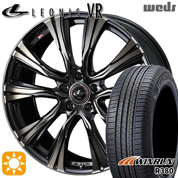 【取付対象】マツダ6 エクストレイル 225/60R18 104V XL ウィンラン R380 Weds レオニス VR PBMC/TI 18インチ 7.0J 5H114.3 サマータイヤホイールセット |トレッド新横浜師岡店
