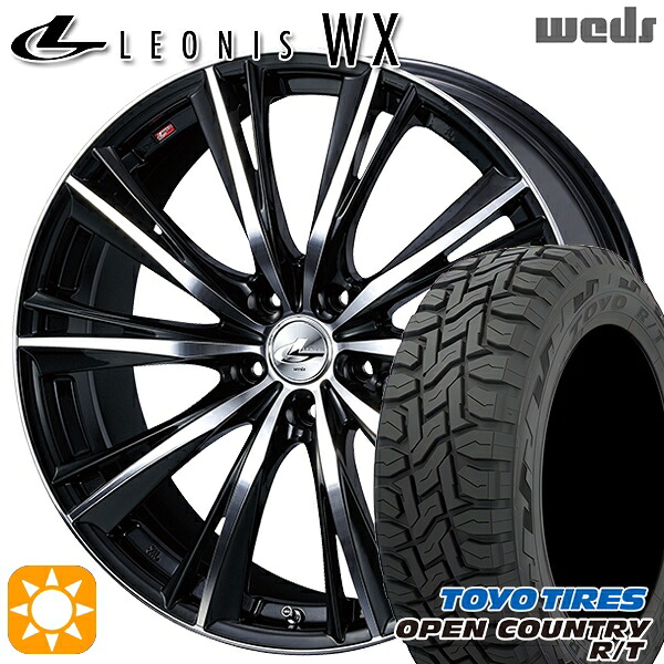 【取付対象】225/65R17 102Q トーヨー オープンカントリー R/T Weds レオニス WX BKMC (ブラック ミラーカット) 17インチ 7.0J 5H114.3 サマータイヤホイールセット