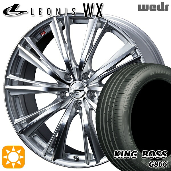 【取付対象】アルファード ヴェルファイア 245/40R19 98W XL キングボス G866 Weds レオニス WX HSMC (ハイパーシルバー ミラーカット) 19インチ 8.0J 5H114.3 サマータイヤホイールセット |トレッド新横浜師岡店