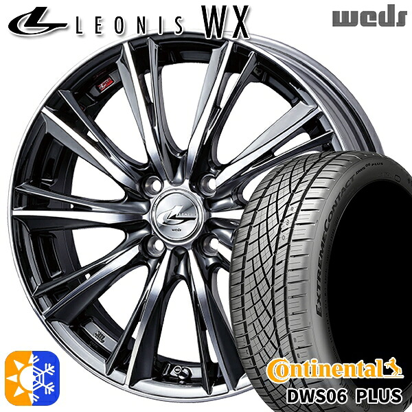 アクア ヤリス 195/50R16 84W コンチネンタル DWS06+ Weds レオニス WX BMCMC (ブラックメタルコート ミラーカット) 16インチ 6.0J 4H100 オールシーズンタイヤホイールセット ｜トレッド新横浜師岡店