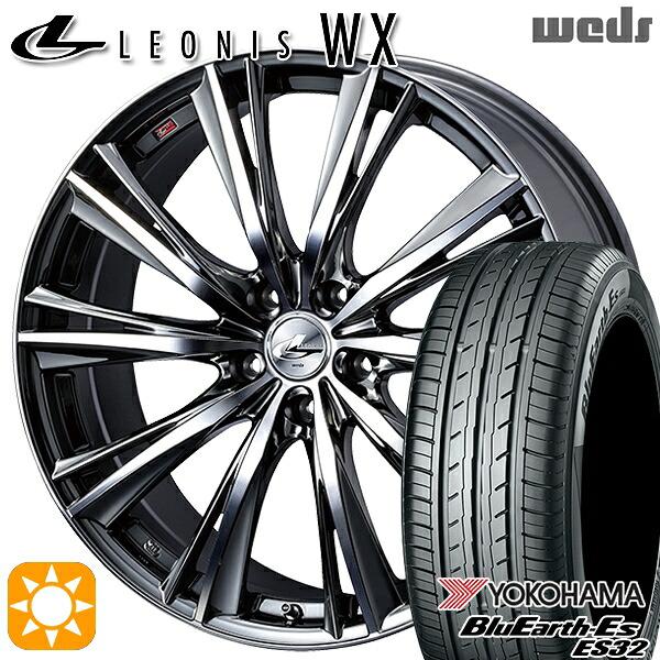 【取付対象】225/40R18 92W XL ヨコハマ ブルーアース ES32 Weds レオニス WX BMCMC (ブラックメタルコート ミラーカット) 18インチ 7.0J 5H114.3 サマータイヤホイールセット ｜トレッド新横浜師岡店
