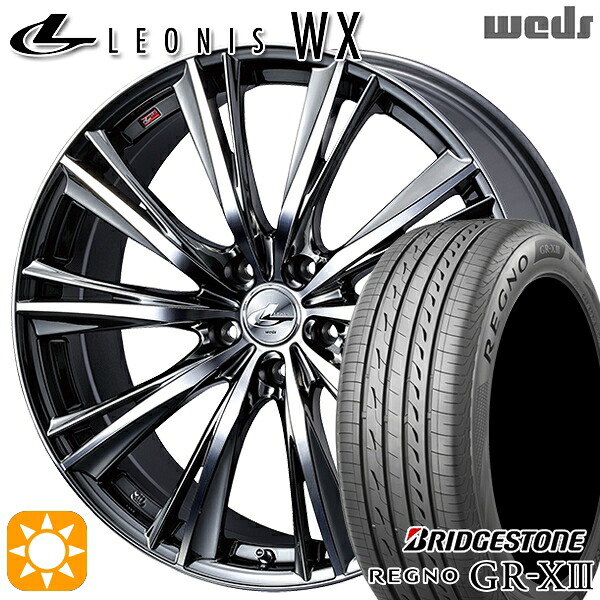 【取付対象】クラウン ヴェゼル 225/40R19 93W XL ブリヂストン レグノ GR-X3 Weds レオニス WX BMCMC (ブラックメタルコート ミラーカット) 19インチ 8.0J 5H114.3 サマータイヤホイールセット ｜トレッド新横浜師岡店