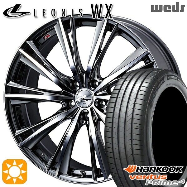 【取付対象】225/60R17 99V ハンコック veNtus PRime4 K135A Weds レオニス WX BMCMC (ブラックメタルコート ミラーカット) 17インチ 7.0J 5H114.3 サマータイヤホイールセット
