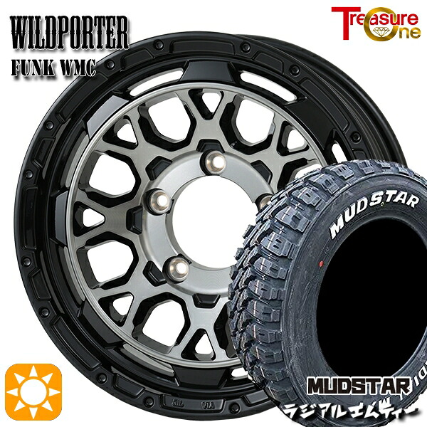 【取付対象】195/80R15 107/105N マッドスター ラジアル M/T ホワイトレター トレジャーワン ワイルドポーター ファンク WMC BP/BC 15インチ 6.0J 5H139.7 サマータイヤホイールセット 73,865円