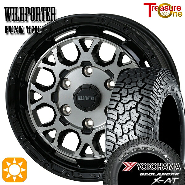 【取付対象】200系ハイエース 215/65R16 109/107Q ヨコハマ ジオランダー X-AT G016 OWL トレジャーワン ワイルドポーター ファンク WMC BP/BC 16インチ 6.5J 6H139.7 サマータイヤホイールセット