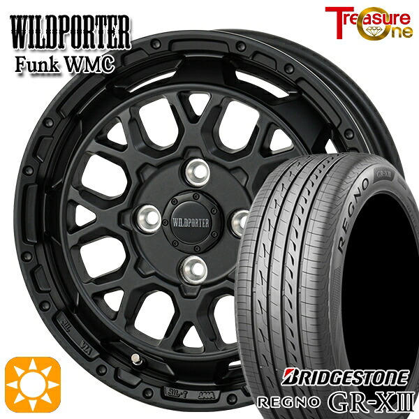 【取付対象】155/65R14 75H ブリヂストン レグノ GR-X3 トレジャーワン ワイルドポーター ファンク WMC MBK 14インチ 4.5J 4H100 サマータイヤホイールセット ｜トレッド新横浜師岡店