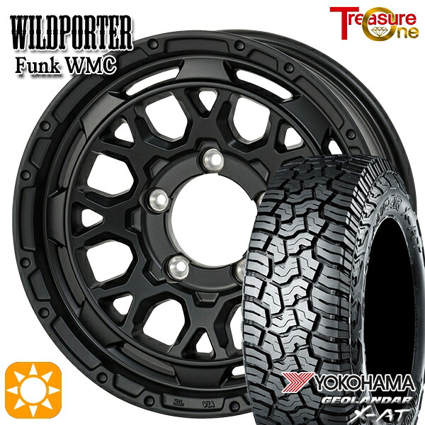 【取付対象】ジムニーシエラ 215/70R16 100/97Q ヨコハマ ジオランダー X-AT G016 トレジャーワン ワイルドポーター ファンク WMC MBK 16インチ 6.0J 5H139.7 サマータイヤホイールセット |トレッド新横浜師岡店