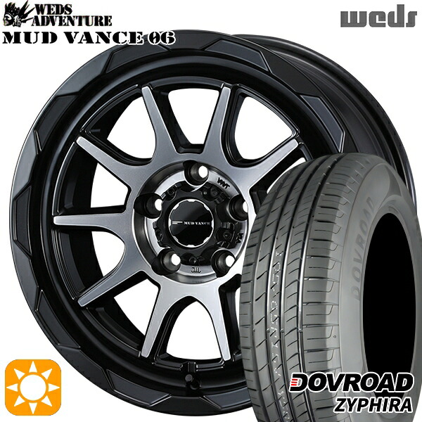 【取付対象】エルグランド クロスロード 215/65R16 98H DOVROAD ザイファイラ Weds マッドヴァンス06 マットブラックポリッシュ 16インチ 7.0J 5H114.3 サマータイヤホイールセット