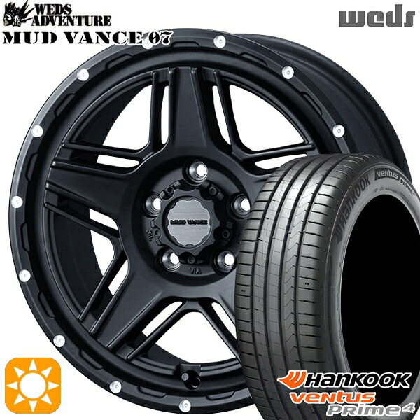 【取付対象】225/65R17 102H ハンコック veNtus PRime4 K135A Weds マッドヴァンス07 フルマットブラック 17インチ 7.0J 5H114.3 サマータイヤホイールセット