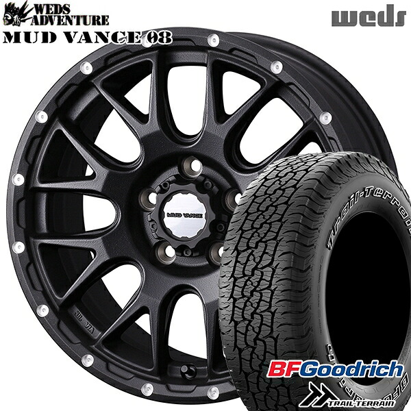 【取付対象】245/65R17 111T ORWL BFグッドリッチ トレールテレーン Weds マッドヴァンス08 フリントブラック 17インチ 7.0J 5H114.3 サマータイヤホイールセット