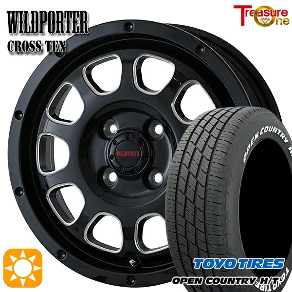 【取付対象】ライズ ロッキー 215/70R16 100H トーヨー オープンカントリー H/T2 WL トレジャーワン ワイルドポーター クロステン BK/SM 16インチ 6.0J 4H100 サマータイヤホイールセット
