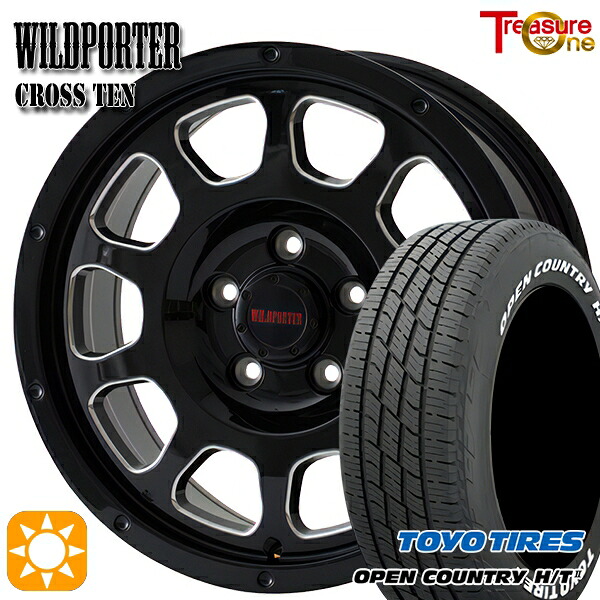 【取付対象】225/65R17 102H トーヨー オープンカントリー H/T2 WL トレジャーワン ワイルドポーター クロステン BK/SM 17インチ 7.5J 5H114.3 サマータイヤホイールセット ｜トレッド新横浜師岡店