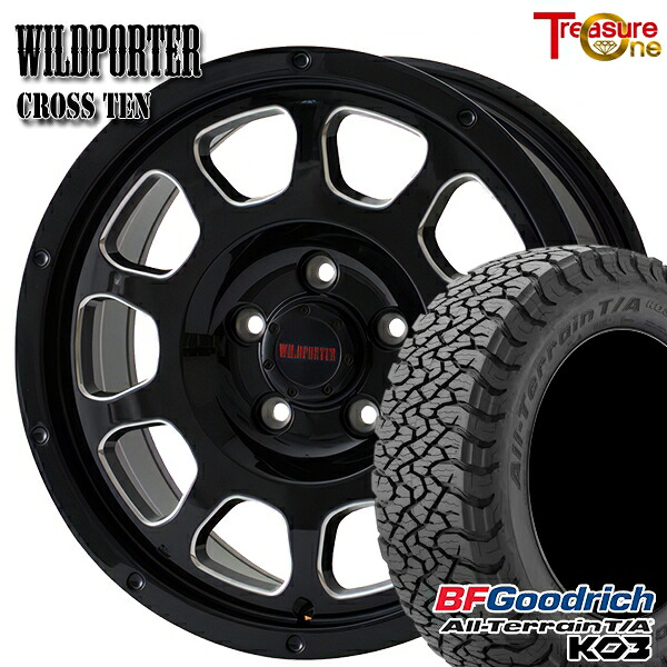 【取付対象】225/65R17 107/103S RBL BFグッドリッチ オールテレーン T/A KO3 トレジャーワン ワイルドポーター クロステン BK/SM 17インチ 7.5J 5H114.3 サマータイヤホイールセット