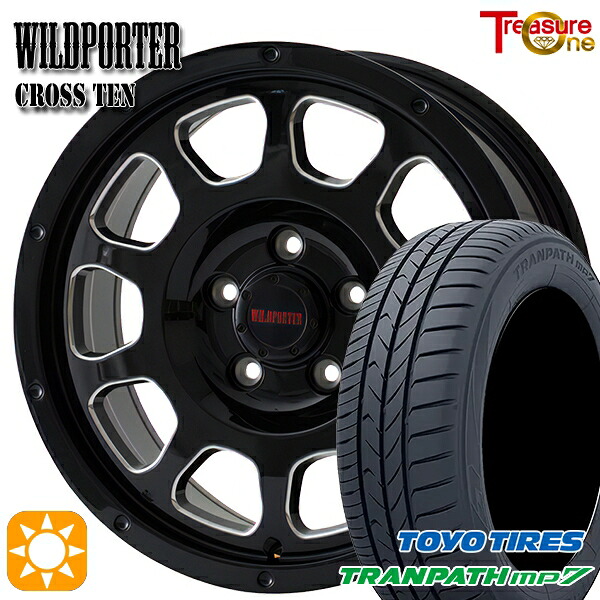 【取付対象】205/50R17 93V トーヨー トランパス mp7 トレジャーワン ワイルドポーター クロステン BK/SM 17インチ 7.5J 5H114.3 サマータイヤホイールセット |トレッド新横浜師岡店