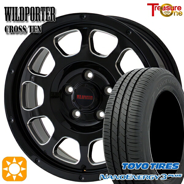 【取付対象】205/60R16 92H トーヨー ナノエナジー3プラス トレジャーワン ワイルドポーター クロステン BK/SM 16インチ 7.0J 5H114.3 サマータイヤホイールセット |トレッド新横浜師岡店