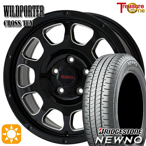 【取付対象】215/60R16 95H ブリヂストン ニューノ トレジャーワン ワイルドポーター クロステン BK/SM 16インチ 7.0J 5H114.3 サマータイヤホイールセット