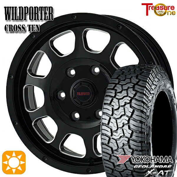 【取付対象】プラド 285/70R17 121/118Q ヨコハマ ジオランダー X-AT G016 トレジャーワン ワイルドポーター クロステン BK/SM 17インチ 8.0J 6H139.7 サマータイヤホイールセット ｜トレッド新横浜師岡店 101,420円