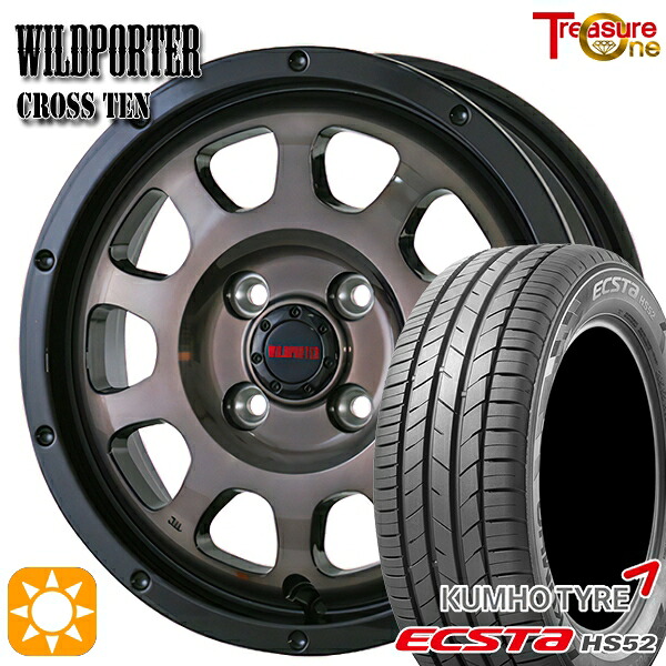 【取付対象】185/55R16 83V クムホ エクスタ HS52 トレジャーワン ワイルドポーター クロステン BP/BC 16インチ 6.0J 4H100 サマータイヤホイールセット ｜トレッド新横浜師岡店