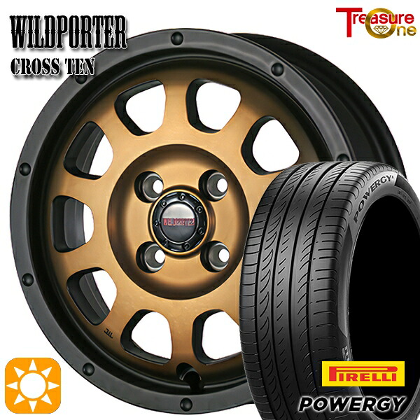 【取付対象】マツダ2 ノート 195/55R16 87V ピレリ パワジー トレジャーワン ワイルドポーター クロステン ブロンズ 16インチ 6.0J 4H100 サマータイヤホイールセット ｜トレッド新横浜師岡店