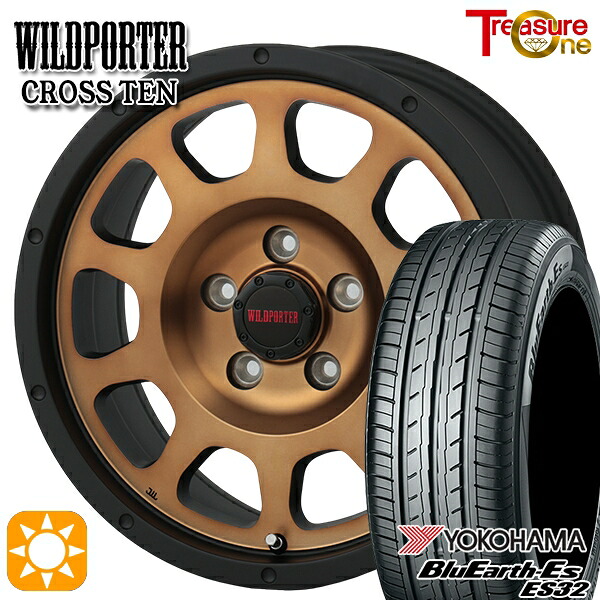 【取付対象】ヴェゼル オデッセイ 215/60R16 95H ヨコハマ ブルーアース ES32 トレジャーワン ワイルドポーター クロステン ブロンズ 16インチ 7.0J 5H114.3 サマータイヤホイールセット |トレッド新横浜師岡店