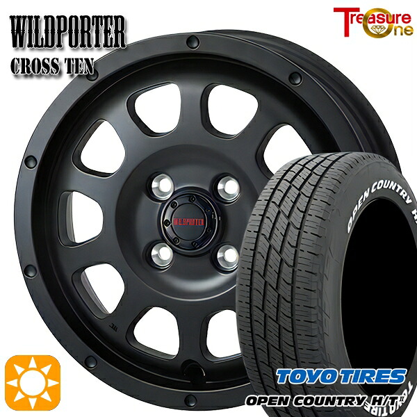【取付対象】ライズ ロッキー 195/60R17 90H トーヨー オープンカントリー H/T2 WL トレジャーワン ワイルドポーター クロステン マットブラック 17インチ 6.5J 4H100 サマータイヤホイールセット ｜トレッド新横浜師岡店