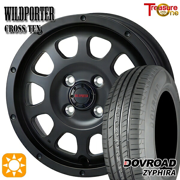 【取付対象】アクア デミオ ノート 195/55R16 87V DOVROAD ザイファイラ トレジャーワン ワイルドポーター クロステン マットブラック 16インチ 6.0J 4H100 サマータイヤホイールセット |トレッド新横浜師岡店