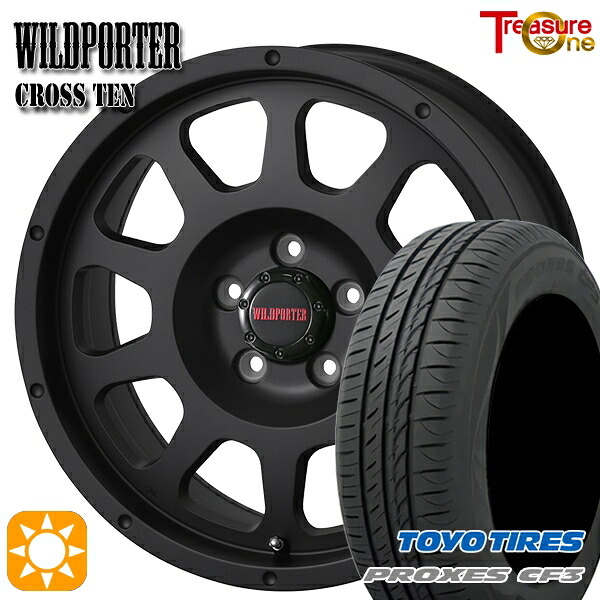 【取付対象】カムリ ヴェゼル 215/55R17 98V XL トーヨー プロクセス CF3 トレジャーワン ワイルドポーター クロステン マットブラック 17インチ 7.5J 5H114.3 サマータイヤホイールセット |トレッド新横浜師岡店