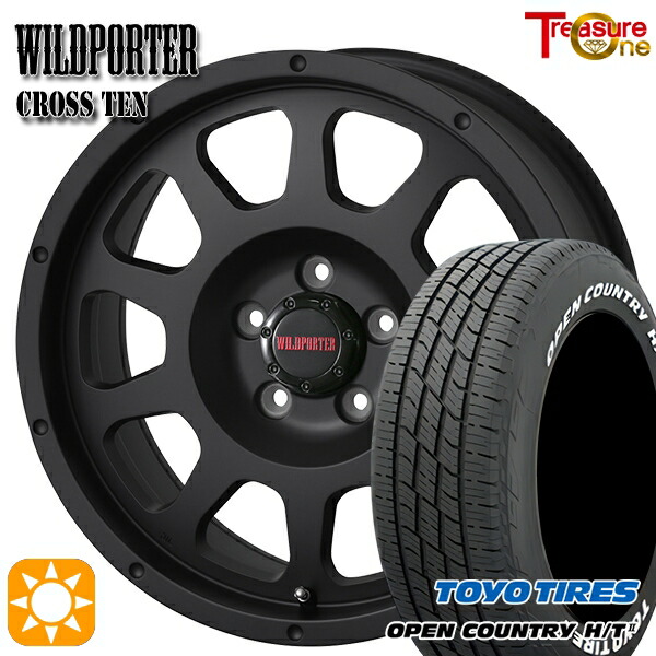 【取付対象】215/70R16 100H トーヨー オープンカントリー H/T2 WL トレジャーワン ワイルドポーター クロステン マットブラック 16インチ 7.0J 5H114.3 サマータイヤホイールセット