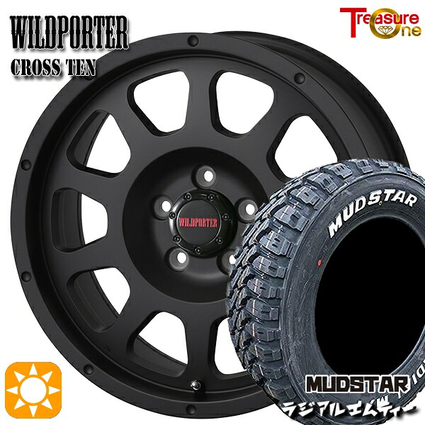 【取付対象】ヴェゼル オデッセイ 215/60R16 99T XL マッドスター ラジアル M/T ホワイトレター トレジャーワン ワイルドポーター クロステン マットブラック 16インチ 7.0J 5H114.3 サマータイヤホイールセット