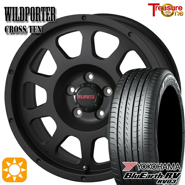 【取付対象】アイシス ノア 215/45R17 91W XL ヨコハマ ブルーアース RV03 トレジャーワン ワイルドポーター クロステン マットブラック 17インチ 7.5J 5H114.3 サマータイヤホイールセット |トレッド新横浜師岡店