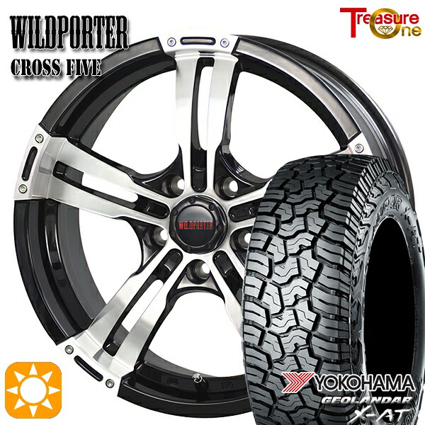 【取付対象】デリカD5 LT215/70R16 100/97Q ヨコハマ ジオランダー X-AT G016 トレジャーワン ワイルドポーター クロスファイブ BP 16インチ 7.0J 5H114.3 サマータイヤホイールセット