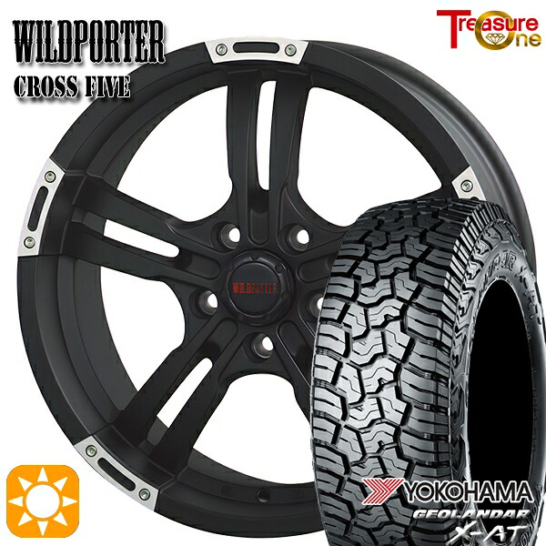 【取付対象】デリカD5 LT215/70R16 100/97Q ヨコハマ ジオランダー X-AT G016 トレジャーワン ワイルドポーター クロスファイブ MBP 16インチ 7.0J 5H114.3 サマータイヤホイールセット