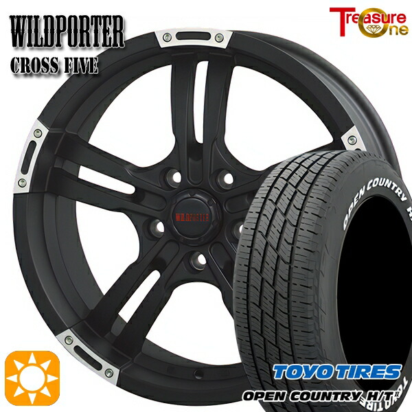 【取付対象】225/60R17 99H トーヨー オープンカントリー H/T2 WL トレジャーワン ワイルドポーター クロスファイブ MBP 17インチ 7.5J 5H114.3 サマータイヤホイールセット