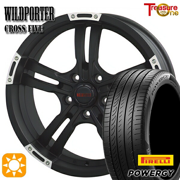 【取付対象】ヴェゼル オデッセイ 215/60R16 95H ピレリ パワジー トレジャーワン ワイルドポーター クロスファイブ MBP 16インチ 7.0J 5H114.3 サマータイヤホイールセット