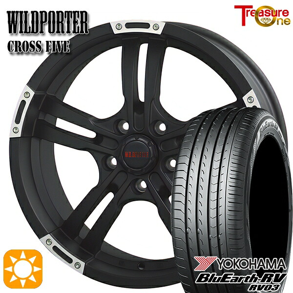 【取付対象】225/65R17 102H ヨコハマ ブルーアース RV03 トレジャーワン ワイルドポーター クロスファイブ MBP 17インチ 7.5J 5H114.3 サマータイヤホイールセット |トレッド新横浜師岡店