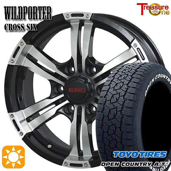 【取付対象】265/70R17 115T トーヨー オープンカントリーA/T3 ホワイトレター トレジャーワン ワイルドポーター クロスシックス ブラックポリッシュ 17インチ 8.0J 6H139.7 サマータイヤホイールセット |トレッド新横浜師岡店