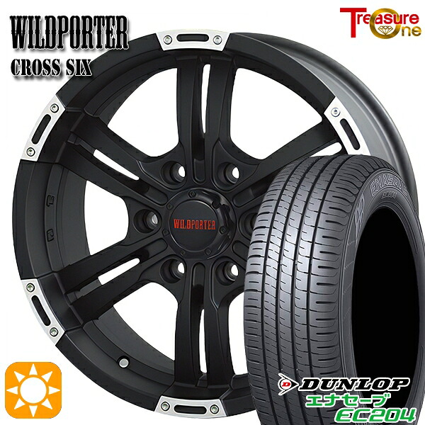 【取付対象】NV350キャラバン 215/60R17 96V ダンロップ エナセーブ EC204 トレジャーワン ワイルドポーター クロスシックス MBP 17インチ 6.5J 6H139.7 +48 サマータイヤホイールセット