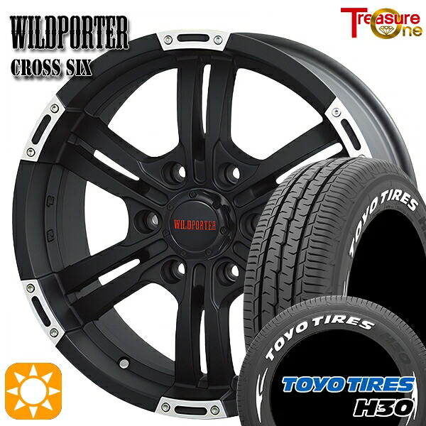【取付対象】NV350キャラバン 215/60R17 109/107R トーヨー H30 ホワイトレター トレジャーワン ワイルドポーター クロスシックス MBP 17インチ 6.5J 6H139.7 +48 サマータイヤホイールセット |トレッド新横浜師岡店