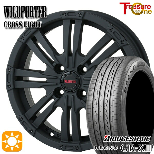 【取付対象】165/55R15 75V ブリヂストン レグノ GR-X3 トレジャーワン ワイルドポーター クロスエイト マットブラック 15インチ 4.5J 4H100 +43 サマータイヤホイールセット |トレッド新横浜師岡店
