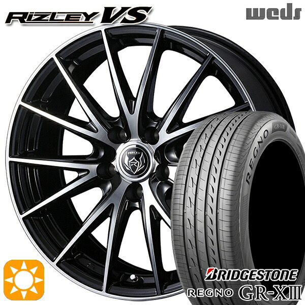 【取付対象】レガシィB4 エクシーガ 215/50R17 95V XL ブリヂストン レグノ GR-X3 Weds ライツレーVS ブラックメタリックポリッシュ 17インチ 7.0J 5H100 サマータイヤホイールセット |トレッド新横浜師岡店