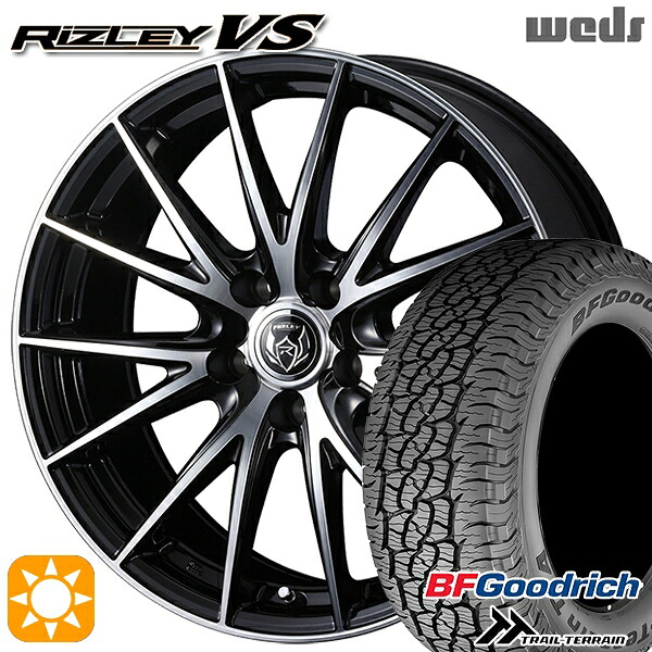 【取付対象】235/60R18 107H XL RBL BFグッドリッチ トレールテレーン Weds ライツレーVS ブラックメタリックポリッシュ 18インチ 7.5J 5H114.3 サマータイヤホイールセット
