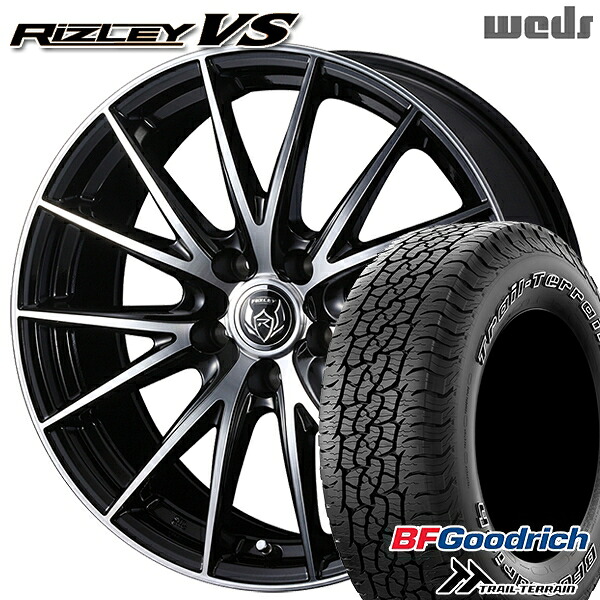 【取付対象】225/65R17 102T ORWL BFグッドリッチ トレールテレーン Weds ライツレーVS ブラックメタリックポリッシュ 17インチ 7.0J 5H114.3 サマータイヤホイールセット |トレッド新横浜師岡店