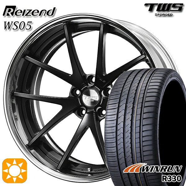 【取付対象】BMW X1 F48 225/45R19 96W XL ウィンラン R330 TWS Reizend WS05 フラットブラック 19インチ 8.0J 5H112 サマータイヤホイールセット ｜トレッド新横浜師岡店