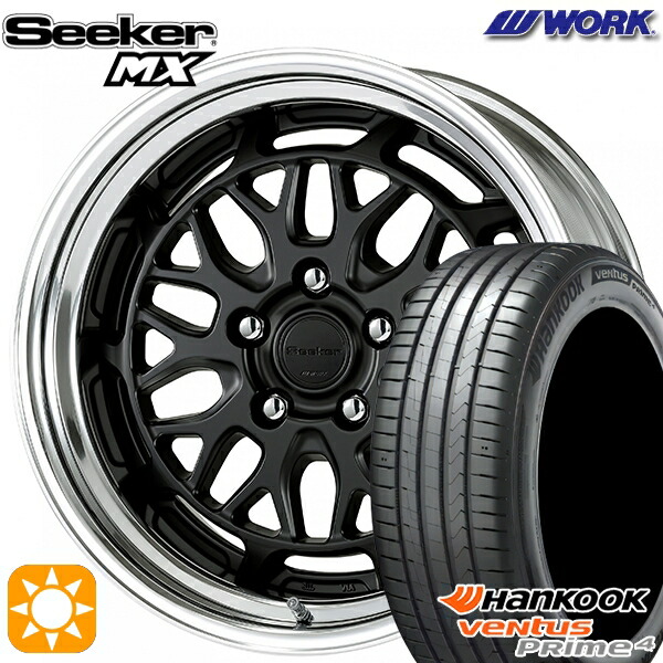 【取付対象】185/55R16 83H ハンコック veNtus PRime4 K135 WORK シーカー MX マットブラック 16インチ 6.0J 4H100 サマータイヤホイールセット